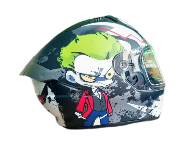 Casco con diseño Joker para moto - Image 2