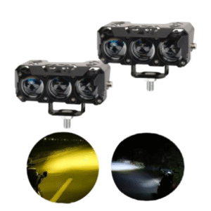 Faro de 3 lupas Fijo Luz blanco-amarillo-dual