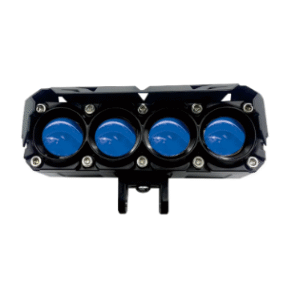 Faro de 4 lupas con luz de cuarto azul