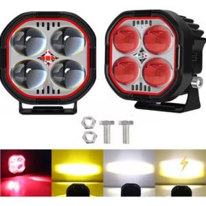 Faro 4 lupas mini luz cuarto rojo