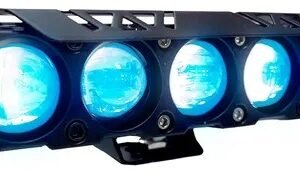 Faro 4 lupas BLANCO-AMARILLO luz de cuarto AZUL ICE