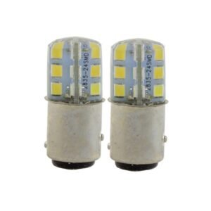 Foco Stop 2 Polos Patas Disparejas Estrobo 12 leds Blanco