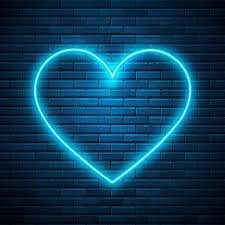 Corazon Neon Azul Ice