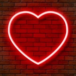 Corazon Neon Rojo