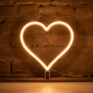 Corazon Neon Anaranjado