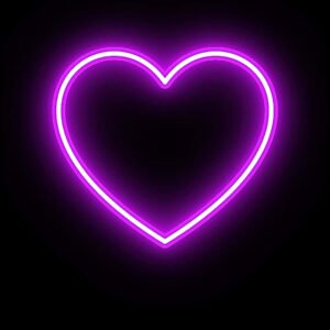 Corazon Neon Morado