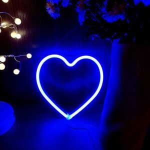 Cruz Neon Led Azul Fuerte