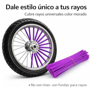 Popote Cubre Rayos Moto 72 piezas Color: Morado